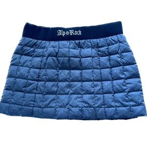 Alp n Rock Alpine Down Quilted Puffer Skirt Apres Ski Black And Gray Size 3 Mini